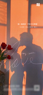 夕阳下相拥的浪漫情侣