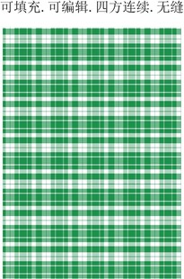 春夏格纹面料   绿色格子图案