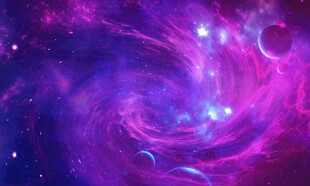 紫色星空天花软膜