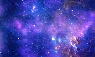 紫色宇宙星空星云背景图