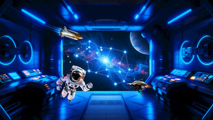 未来科幻宇宙空间站