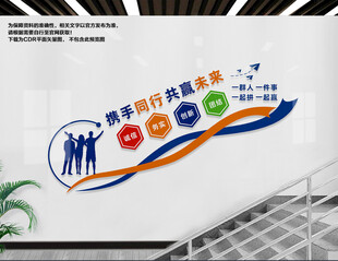 企业楼梯文化墙
