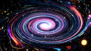 炫彩旋涡星空背景