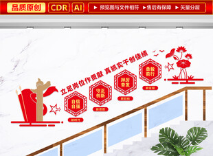 党建楼梯文化墙