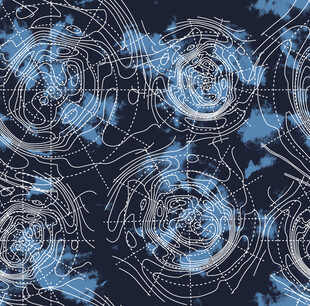 抽象蓝色旋涡图案背景
