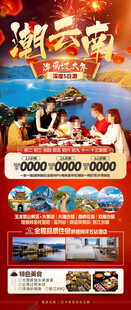 新年云南昆明昆大理春节旅游海报