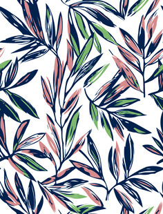 植物叶片图案的精美花纹