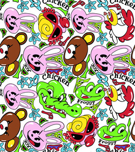 卡通动物图案背景