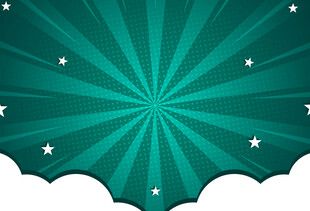 绿底放射星云梦幻背景