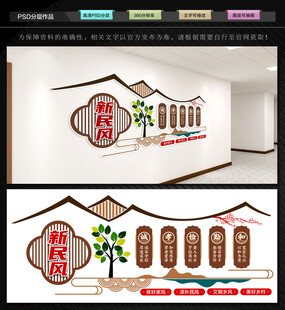 乡风文明文化墙