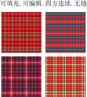 苏格兰面料 红色格子图案