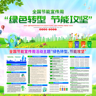 全国节能宣传周绿色转型海报