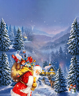 圣诞老人圣诞节背景
