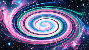 梦幻绚丽宇宙漩涡星空