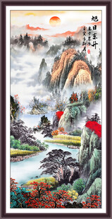 中堂山水画客厅挂画