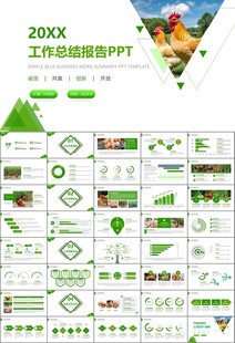 绿色生态农家鸡舍家禽养殖PPT