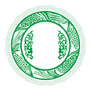 五粮圆形花纹装饰图案