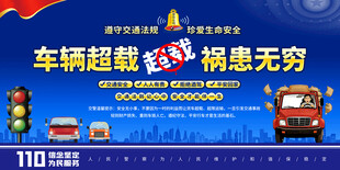 车辆超载危害宣传展板