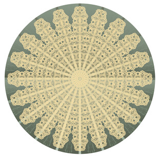 圆形精美花纹地毯图案