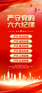 严守党的六大纪律宣传海报