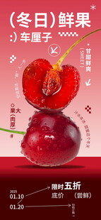 冬日新鲜车厘子展示