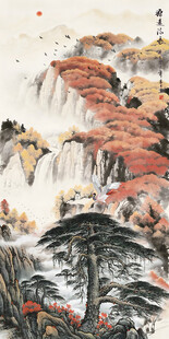 迎客松玄关画