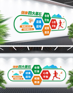 健康四大基石社区文化墙