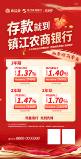 银行存款海报