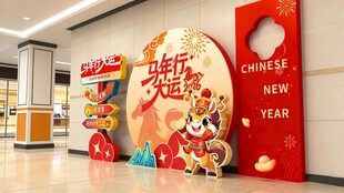 商场马年新春装饰美陈