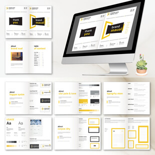 简约画册InDesign模板