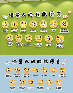 宠物肢体语言文化展板