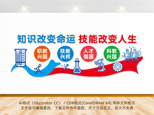 知识改变命运学校文化背景墙