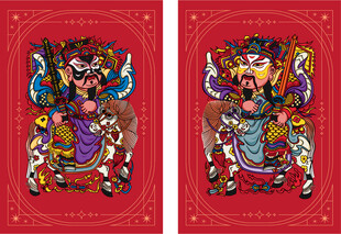 门神年画传统门神