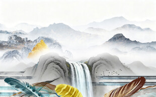 高档 新品意境山水 TIF分层