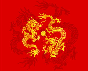 双龙戏珠吉祥纹理