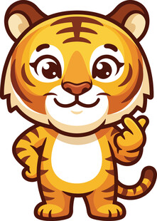 可爱卡通小老虎形象