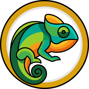 彩色变色龙卡通形象