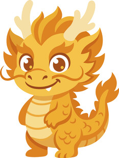 可爱卡通小龙形象