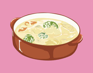 美味莲藕土豆西兰花花菜蔬菜汤