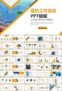 海底世界水族馆动态PPT模板
