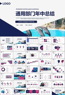 海底世界水族馆动态PPT模板