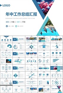 海底世界水族馆动态PPT模板