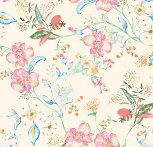 花卉水彩图案清新自然风