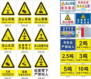 多种警示标识集合展示