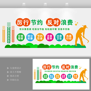 厉行节约反对浪费文化墙