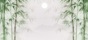 新中式竹子背景墙