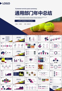 网球运动体育竞技比赛休闲PPT