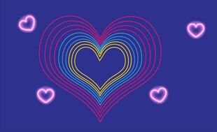多彩爱心图案