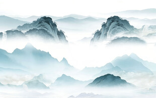 奢雅 高档中式山水 TIF分层