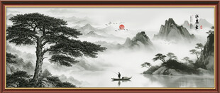 新中式禅意水墨画